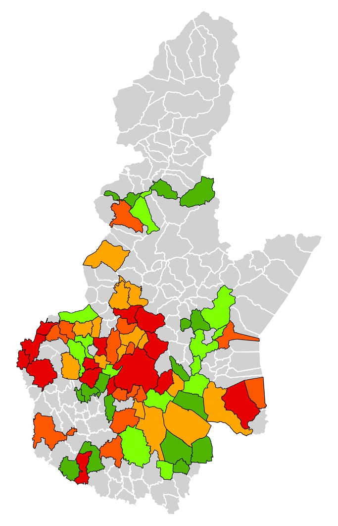 Risultati su mappa